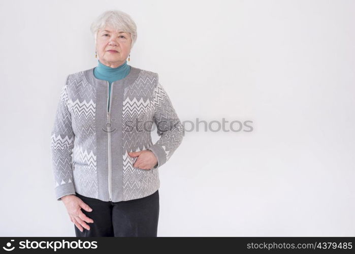 elderly grandma posing