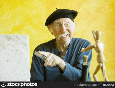 Elderly painter