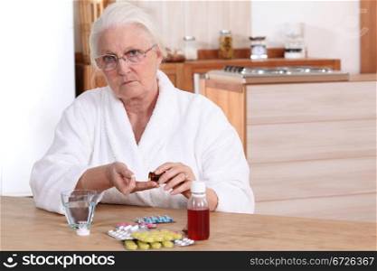 Elderly taking drugs