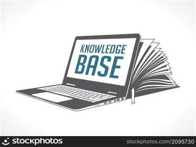 Elearning logo - ebook, e-learning and knowledge base concept