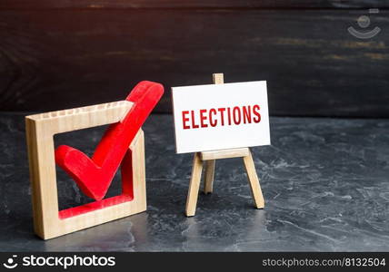 Elections and vote tick. C&aigning for voting. Parliament or president elections. Forecasting and prevention of falsifications. Public poll. Checkbox. Referendum. Lawmaking approval