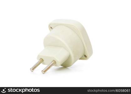 Electric adaptor isolated on the white background