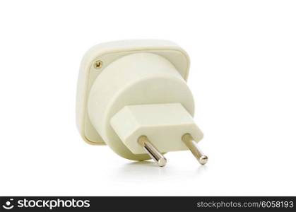 Electric adaptor isolated on the white background