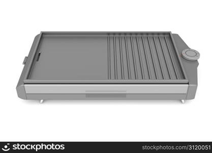 Electric barbecue on white background