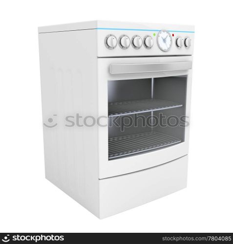 Electric cooker isolated on white