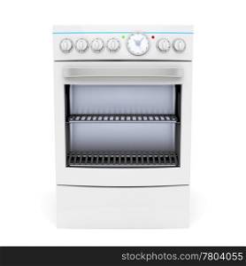 Electric cooker on white background - front view