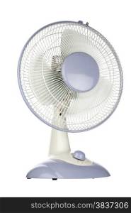 Electric fan. White background.