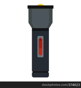 Electric flashlight icon. Flat illustration of flashlight vector icon for web design. Electric flashlight icon, flat style