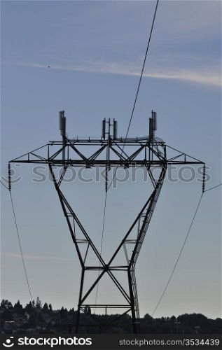 Electric high voltage power post