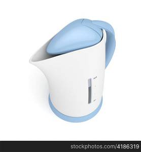 Electric kettle on white background