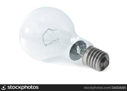 electric light bulb isolated on a white