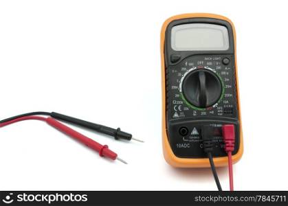 electric meter on a white background