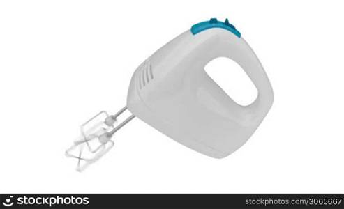 Electric mixer on white background