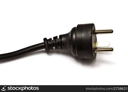 Electric plug isolated on the white background