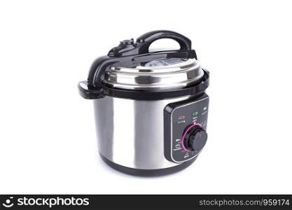 Electric Pressure Cooker isolated on white background