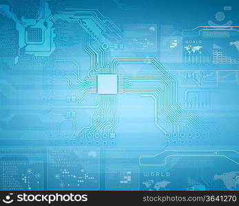 Electric scheme for design use. Colour illustration