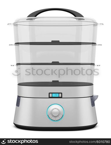 electric steamer isolated on white background