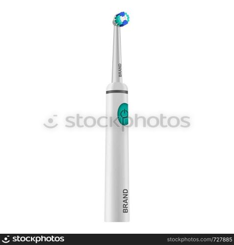 Electric toothbrush icon. Realistic illustration of electric toothbrush vector icon for web. Electric toothbrush icon, realistic style