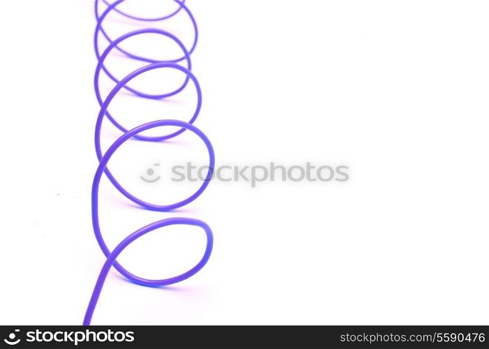 Electric wire on a white background