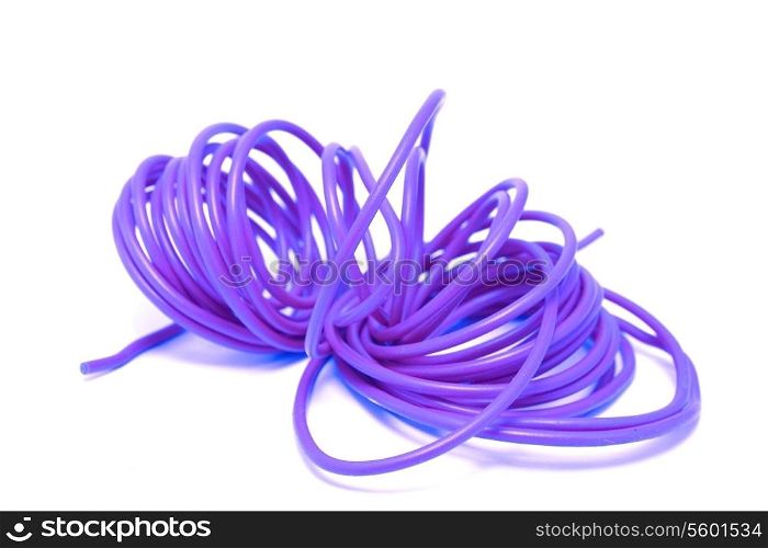 Electric wire on a white background