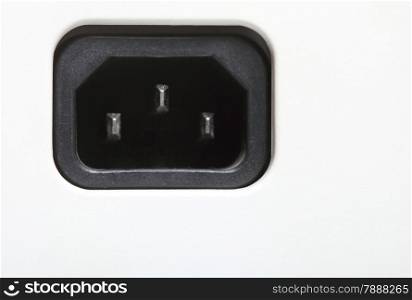 electrical black plug socket