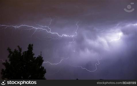 Electrical energy fills the skies in a spectacular display of nature&rsquo;s power