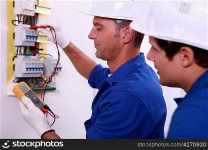 Electrical inspectors at work
