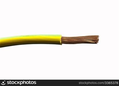 Electrical wires isolated on white background