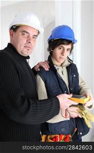 Electrician training young adult male