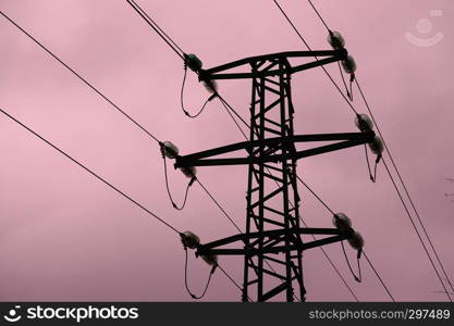 electricity tower and sky