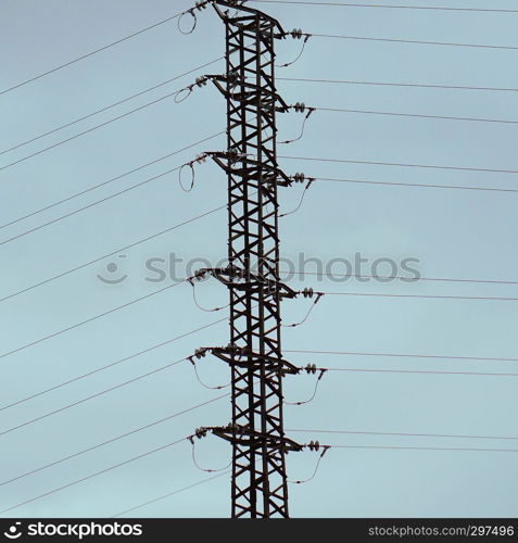 electricity tower and sky