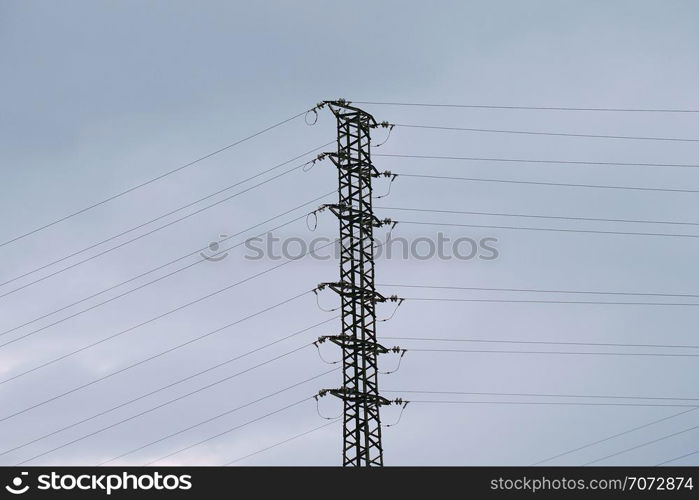 electricity tower and sky