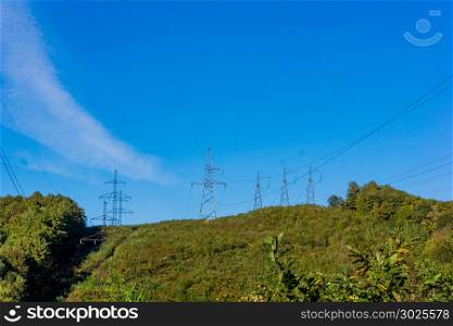 electricity transmission pylon. Power Tower