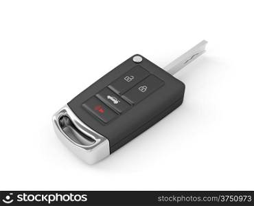 Electronic car key on a white background