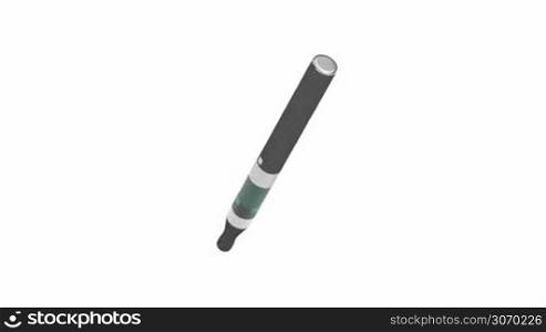 Electronic cigarette spin on white background