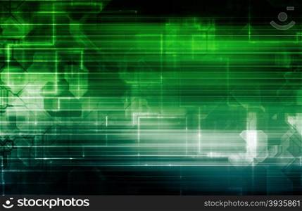 Electronic Engineering and Robotic Circuitry Background Art. Information Highway