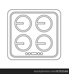 electronic hob icon illustration design