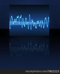 electronic sine sound wave. large image of an electronic sine sound or audio wave