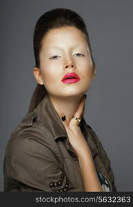 Elegance. Asian Woman with Trendy Makeup