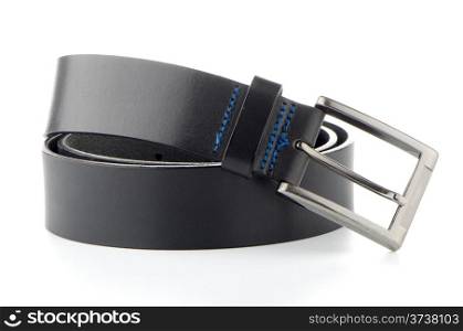 Elegant black belt isolated on white background.