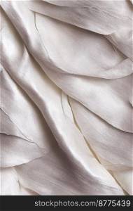 Elegant crumpled white silk fabric cloth design 3d illustrated