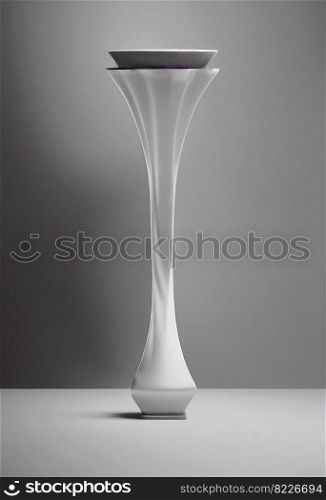 Elegant designed vase 3d illustrated