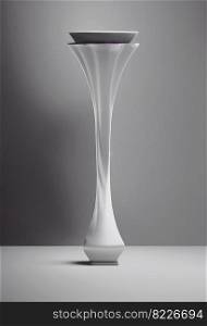 Elegant designed vase 3d illustrated