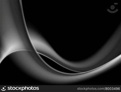 Elegant grey wavy smoke abstract background