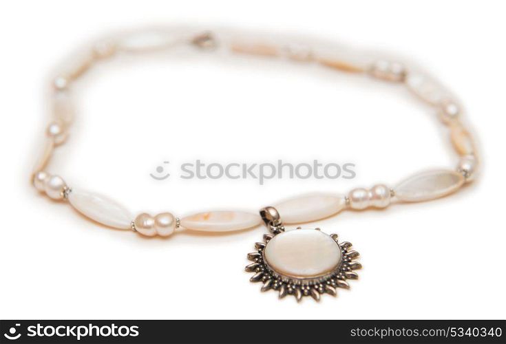 Elegant jewellery isolated on the white background