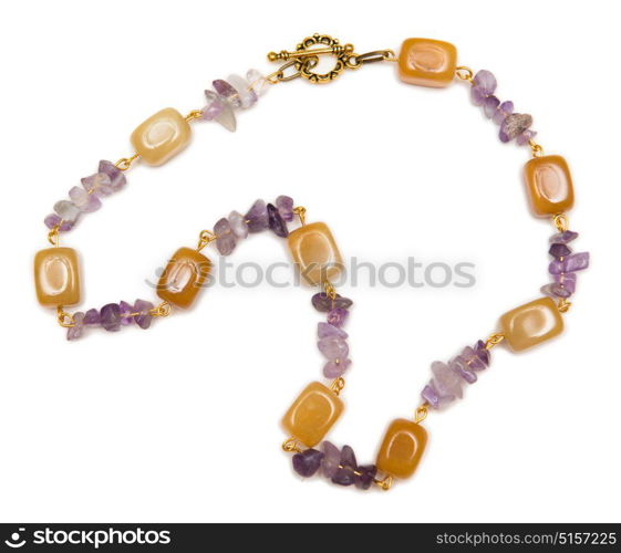 Elegant jewellery isolated on the whtie background