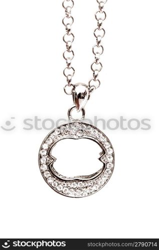 Elegant necklace isolated on the white background