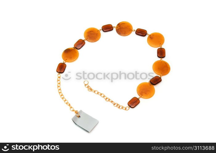 Elegant necklace isolated on the white background