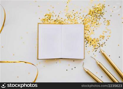 elegant new year background with book
