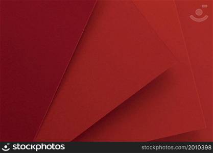 elegant red papers high view
